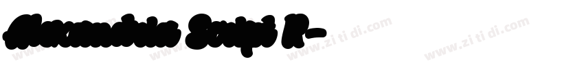 Alexandria Script R字体转换